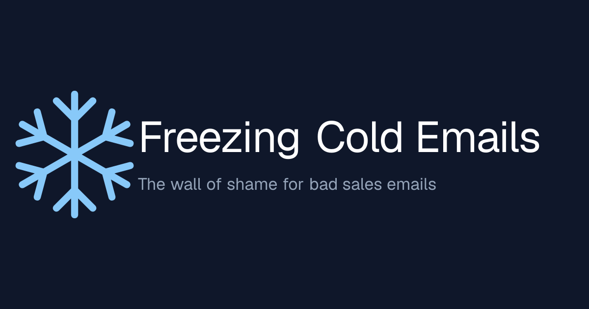 Freezing Cold Emails